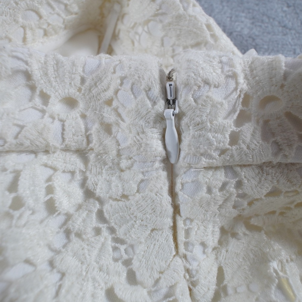 Giambattista Valli Paris Ivory Floral Lace Wide Leg Pants Italy Womens IT38 USXS - Picture 10 of 15